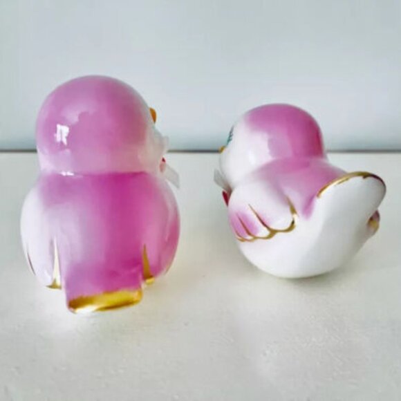 Ceramic Lovebird Figurines - Pink SPRITZ - Picture 4 of 9